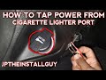 how to tap power from cigarette lighter