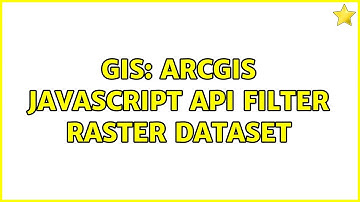 GIS: ArcGIS JavaScript API filter raster dataset (2 Solutions!!)