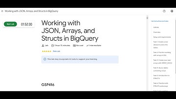 Working with JSON, Arrays, and Structs in BigQuery | The Arcade Base Camp January 2025 |Lab solution
