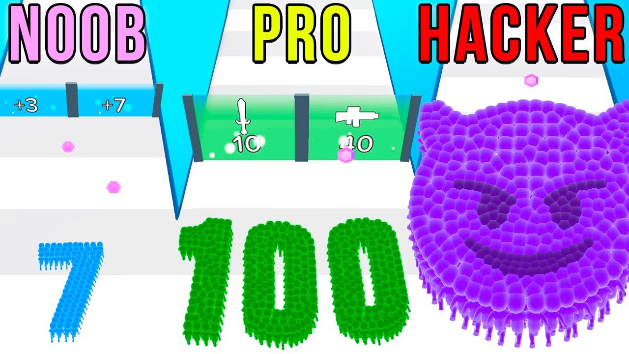 DISCOVERED AN INCREDIBLE MONSTER! 😲 NOOB vs PRO vs HACKER in Crowd Number 3D