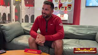 WR/TE coach Chad Savage at USC Media Brunch