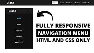 How to Create Responsive Navigation Bar With HTML & CSS in Hindi