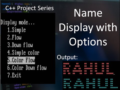Name Display with Options in C++ - YouTube