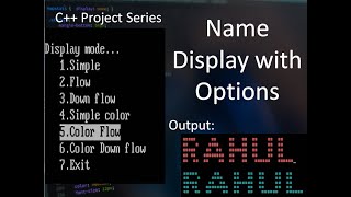 Name Display With Options In C