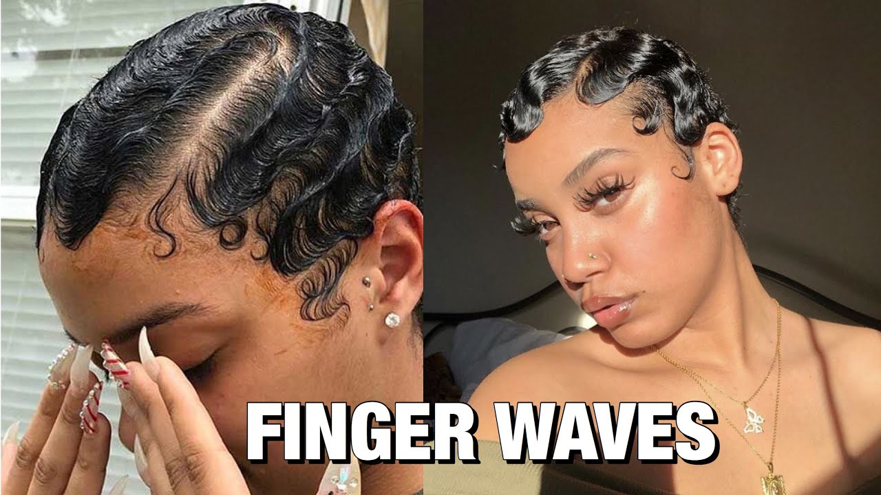 💜💜FINGER WAVES ON NATURAL HAIR + EDGES | Natural Hairstyles 2k20 - thptnganamst.edu.vn