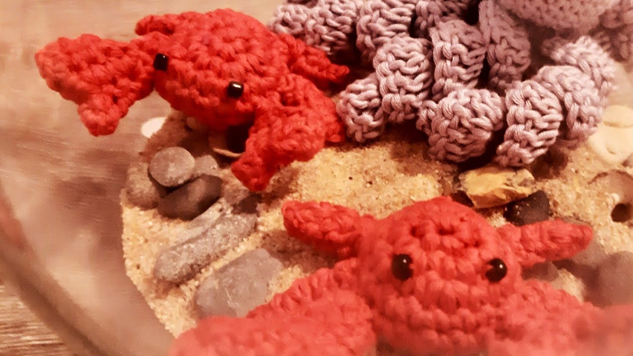 Tutorial uncinetto- Il granchio nell'acquario - the crab