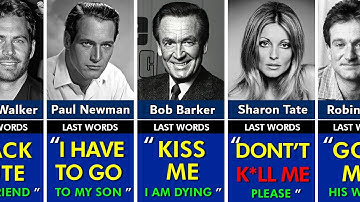 😱 SHOCKING Last Words of 100 Hollywood Actors Before Their Death