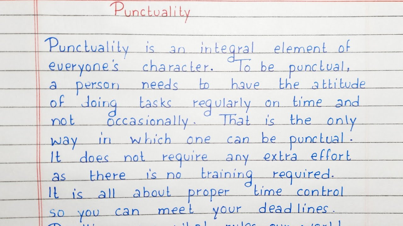 punctuality essay for class 5