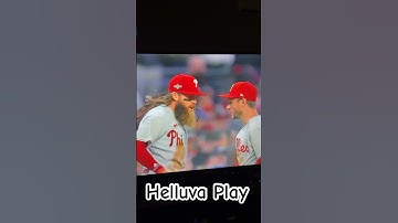 Trea Turner leads a game changing double play!!!! #shorts #mlb #phillies #treaturner #doubleplay