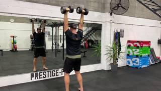 Dumbbell Standing Shoulder Press demonstration