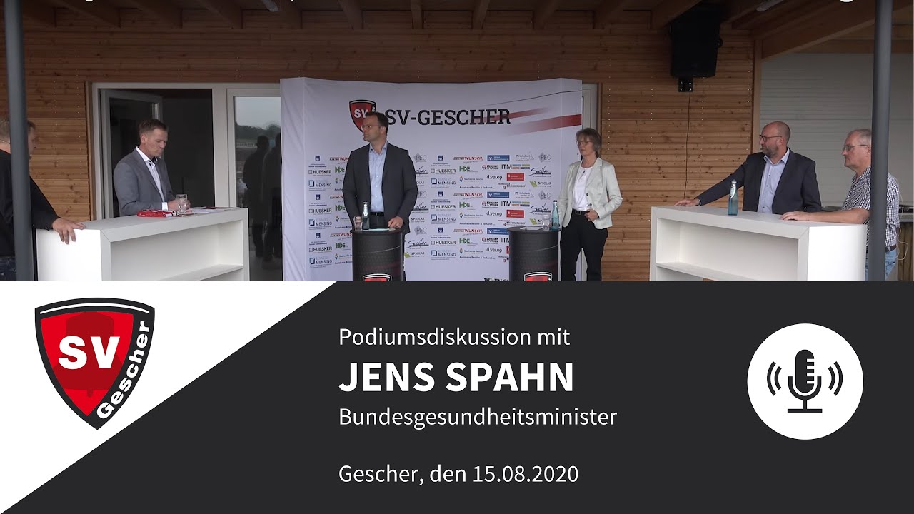 Bundesgesundheitsminister Spahn beim SV Gescher zu Gast - Talk mit Vereinsvertretern