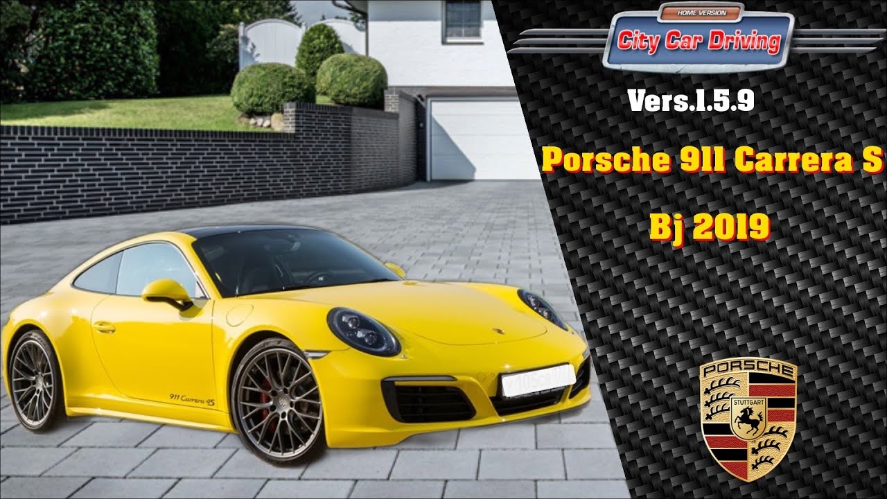 Porsche city car driving