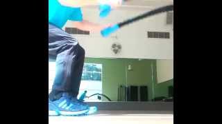 Battle ropes (using 2 per hand) for stamina, conditioning, power, grip strength