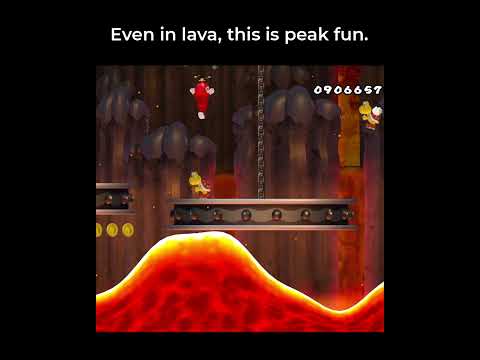 Even in lava, this is peak fun.New Super Mario Bros. Wii  #NewSuperMarioBros #NSMB #Wii #MarioWii