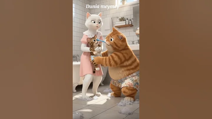 Video 11040441: bath cat kitten cute, funny cat's kittens bath, cat cutecat funny animal, cute kitten family cat, little kitten bath