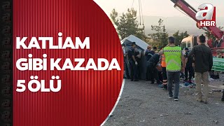 Gaziantep'teki katliam gibi kazada 5 ölü 16 yaralı! Vali Çeber: Freni patlayan kamyon 3 araca çarptı
