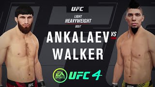 Letting UFC 4 Predict the Magomed Ankalaev VS Johnny Walker Fight | UFC 294