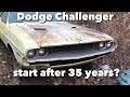 1970 Dodge Challenger abandoned - first start after 35 years! Part 1