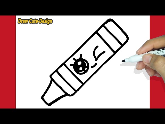 HOW TO DRAW A CUTE AND EASY MARKER STEP BY STEP 