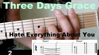 Three Days Grace - Hate Everything about you Урок на гитаре Three Days Grace - Hate Everything about you Урок на гитаре