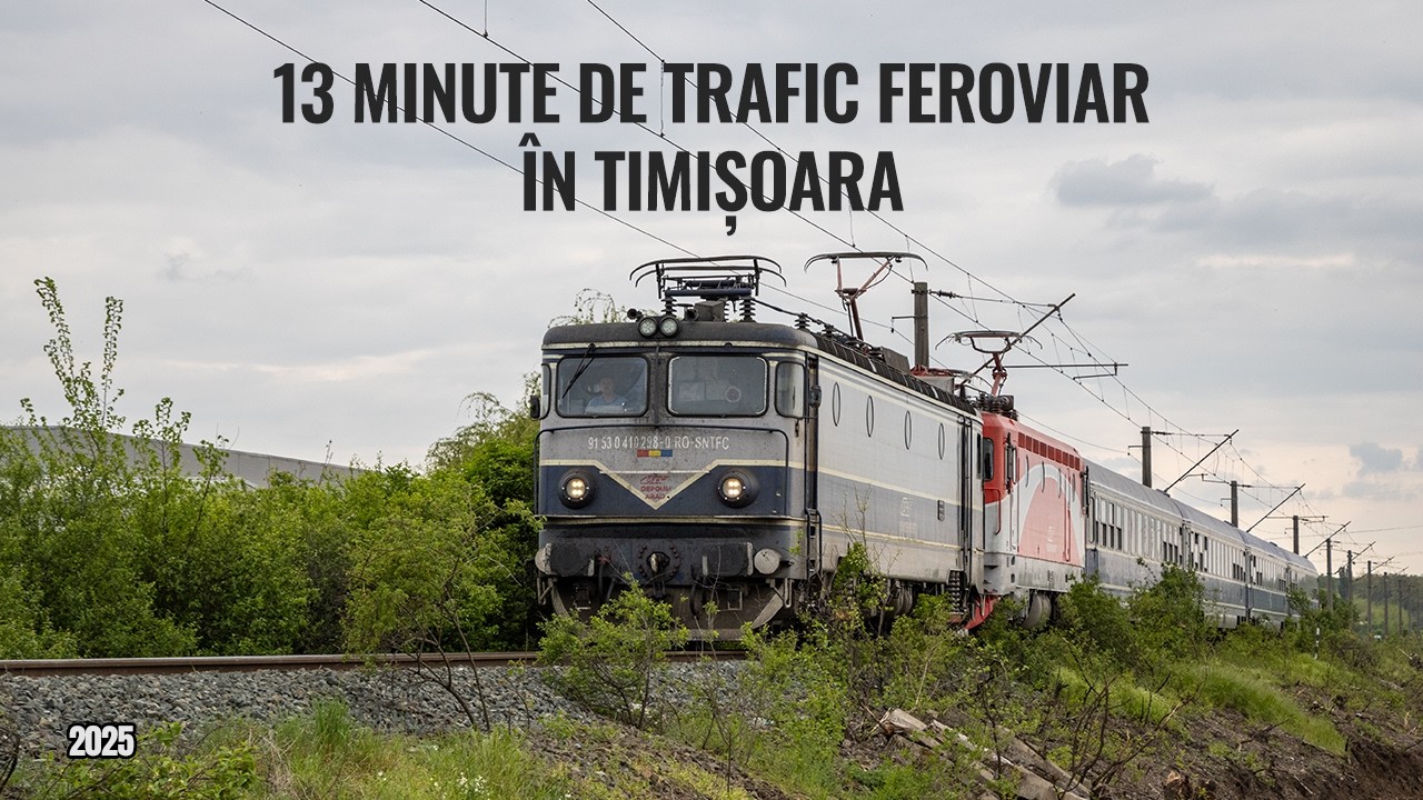 Trenuri prin Timișoara în 13 minute | Trafic feroviar variat [4K]