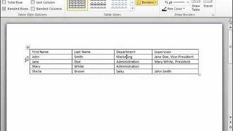 Word 2010 Tutorial Using Tables Microsoft Training Lesson 16.1