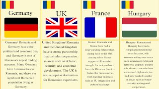 🇷🇴Romania Relationship with Different Countries