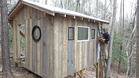 #13 - Cabin Build - Off Grid  - Windows-Door-Siding