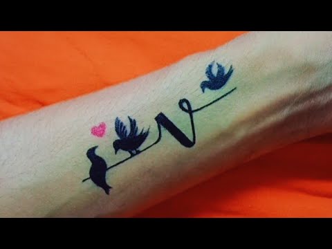 Top 4 ❤️ V ❤️ letter Mehndi Tattoo ||Mehndi Tattoo || alphabet mehndi by  Keval Amit Gohel 2020 - YouTube