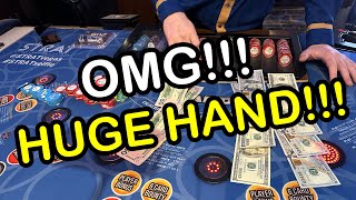 3 CARD POKER in LAS VEGAS! HUGE HAND!