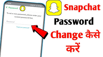 How To Change Snapchat Password Change Kaise Karen || Snapchat Ka Password Kaise Change Kare