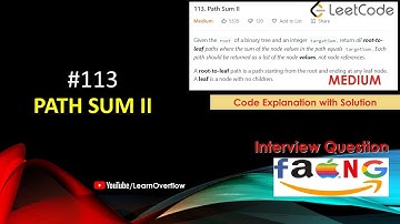 Path Sum II  | LeetCode 113 | Microsoft Interview Question | Binary Tree | @LearnOverflow
