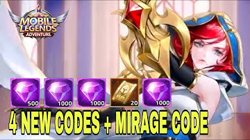Mla cd key codes new | Mla mirage codes new | Ml adventure cd key codes | Mobile legends adventure