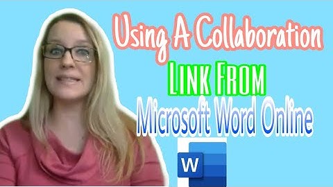 Using a collaboration link from Microsoft Word Online