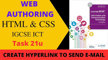 Task 21u Create Hyperlink to Send E-mail IGCSE ICT - Web Authoring