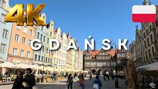 Gdańsk Poland Walking Tour (4K) 🇵🇱 | One of Europe's Most Beautiful Old Towns
