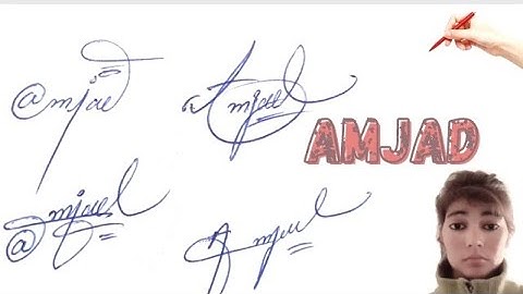 Amjad name Sign style#name signature with arooj
