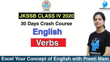 JKSSB CLASS IV 2020 | 30 Days Crash Course | English | Verbs | By Preeti Ma