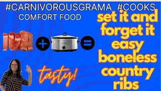 #carnivorousgrama #cooks! #crockpotcooking #countryribs #easymeals #breakfast #whatieatinaday #tasty