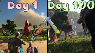 I Survived 100 Days Of Hardcore Ark On The New Map Lost Island! Here's What Happened...