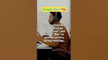 You can automatically blur your background in Google Meet... #googlemeet #shorts