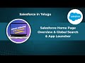 Salesforce Home Page Overview in Telugu | Salesforce Navigation In Telugu | Overview of Setup