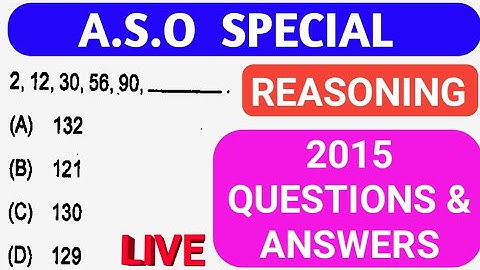 A.S.O. Special . Previous Year Reasoning Quesion & Answer