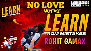 No Love  Poco F3 Gt 60 Fps Pubg Montage  Bgmi Mobile Montage   Rohit Gamax 