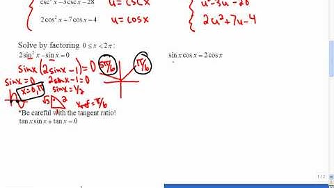 Mr Joyce Math 12 - Solving Trig Equations part II