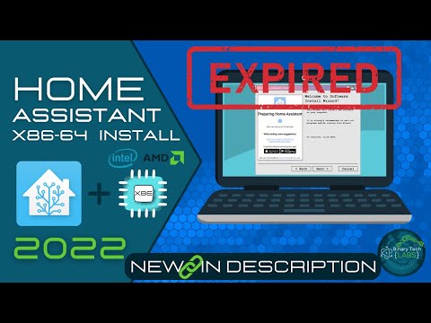 Install Home Assistant On A Laptop (Intel or AMD) Using Generic x86 Image, No Raspberry Pi Required