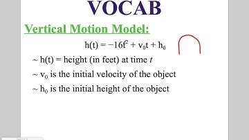 Algebra: Lesson 8-4: Modeling with Quadratic Functions