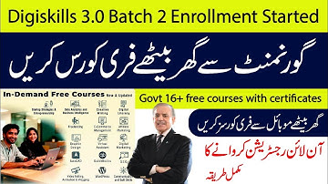 Digiskills 3.0 Batch 2 Enrollment Started | Free Government Online Courses With Certificates