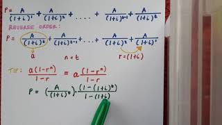 Financial Maths - Deriving the Amortisation Formula