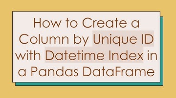 How to Create a Column by Unique ID with Datetime Index in a Pandas DataFrame